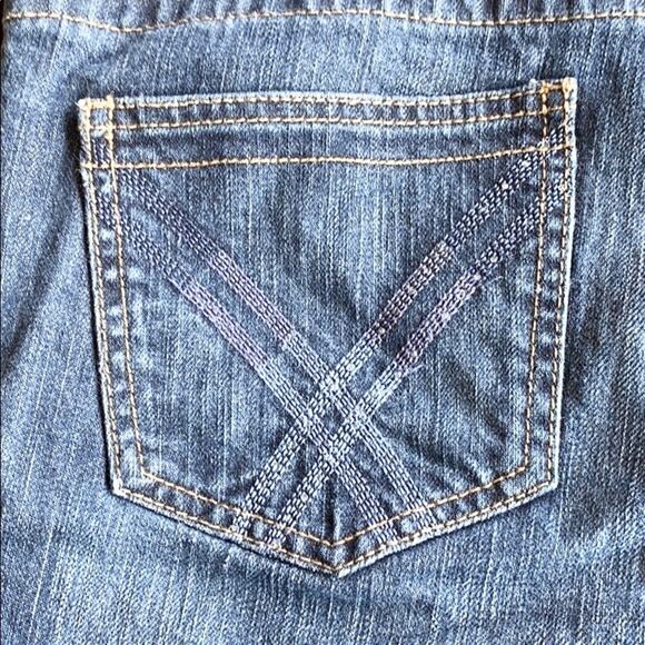 Calvin Klein Women Blue Dark Wash Denim Mid Rise Lean Bootcut Jeans Size 29/8 - Picture 8 of 13